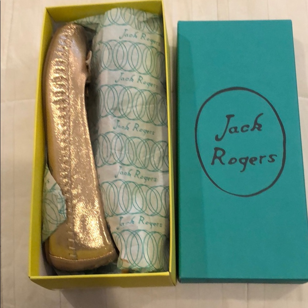 Jack Rogers Platinum Moccasins